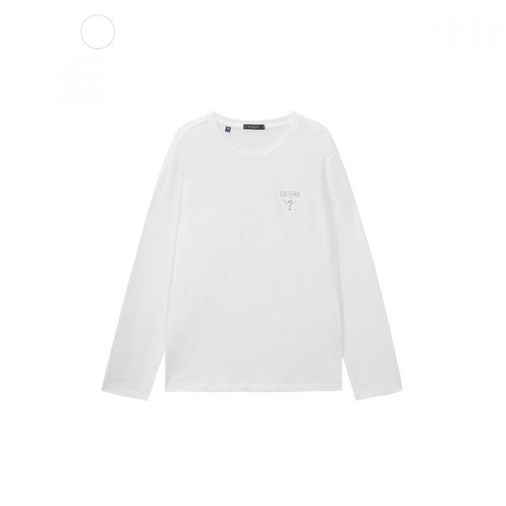 

GueSS Men S WhT Long Sleeve T ShirT Ko3k04j2 WHT/XL