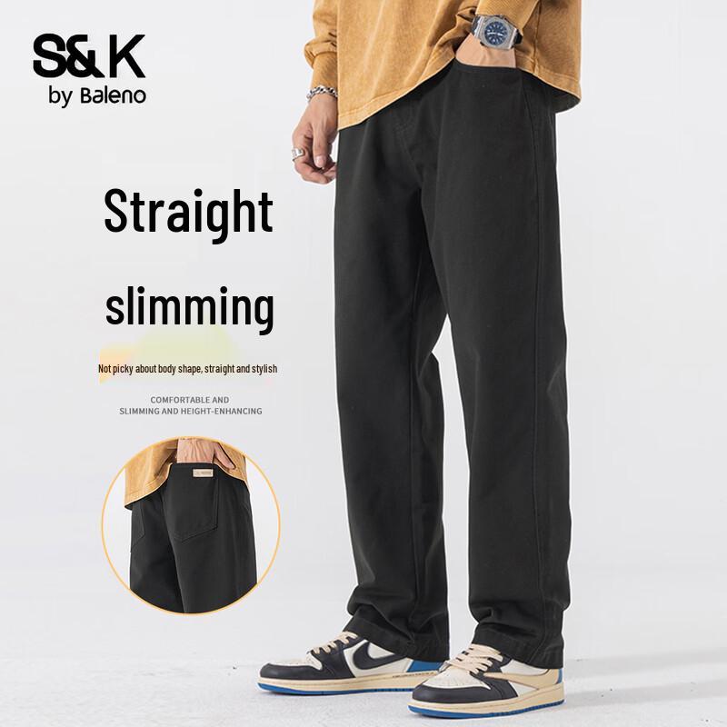 Baleno Herren S&K Serie Gerade geschnittene Freizeithose