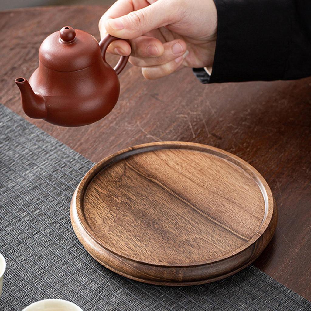 Bamboo Food Tray, Serving Platter, Snack Organizer for Breakfast and Dinner