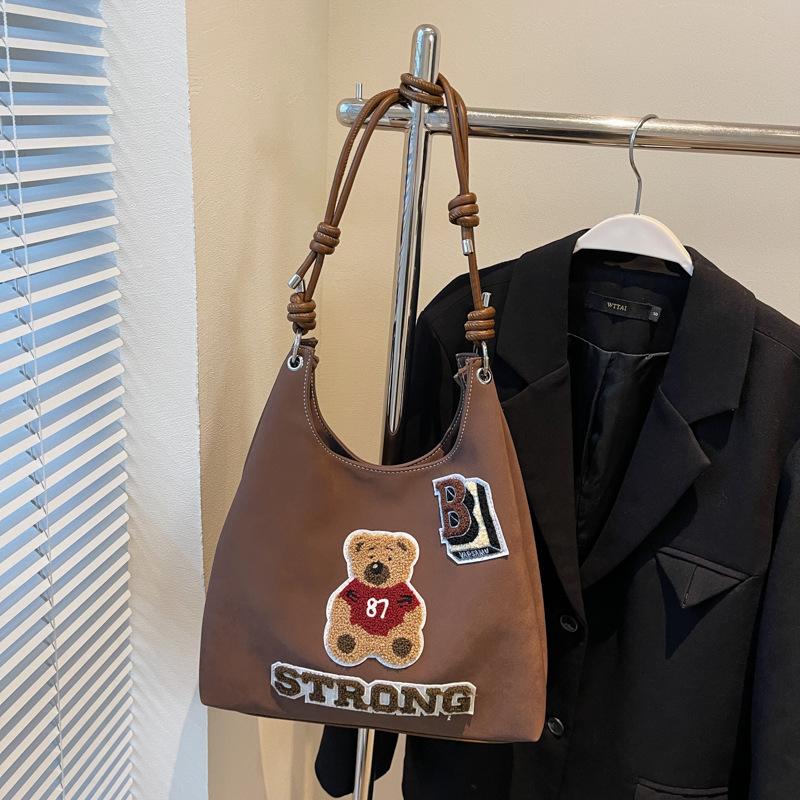 

Осень и зима ретро майярдовый коричневый сумка женская новая большая вместимость на плечо сумка-тоут