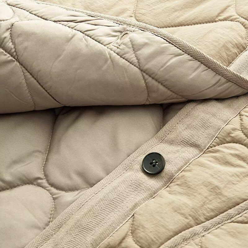 2025 European & American Style Casual Round Neck Cotton Jacket