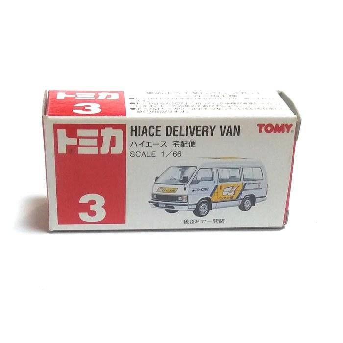 Tomica Red Box 3 Hiace Delivery Vehicle Pelican Delivery 1/66 Red TOMY Logo
