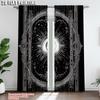 2Pcs Sun Constellation Darkening Curtain Gothic Boho Blackout Curtains For Living Room Bedroom Home Decor