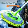 Retractable Chenille Car Wash Mop and Brush - Car Cleaning Tools