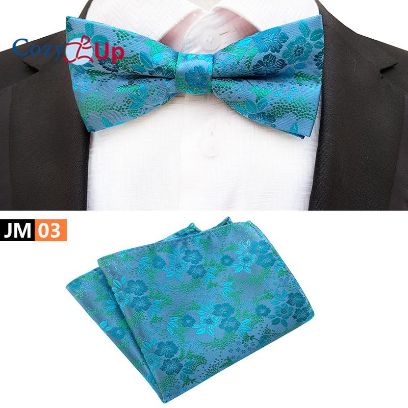 İki Parça Takım Paisley Papyon ve Cep Mendilleri