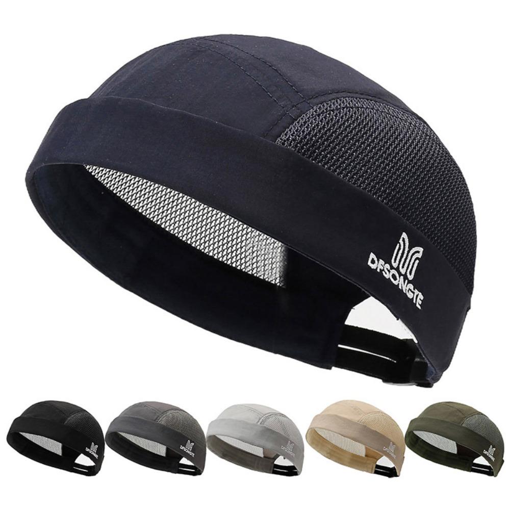 Cotton Hip Hop Hat Vintage Landlord Hat Fashion Brimless Beanie Hat For Men Women