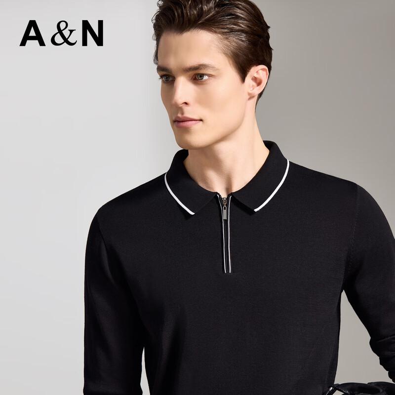 Antonio Men's Silk Linen Cotton Blend Business Casual Long Sleeve Polo Shirt