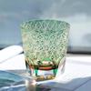 Colour Process Crystal Edo Kiriko Wine Cup Hand Carving Chrysanthemum Pattern Whiskey Glass Spirits Liquor Snifter Whisky Mug