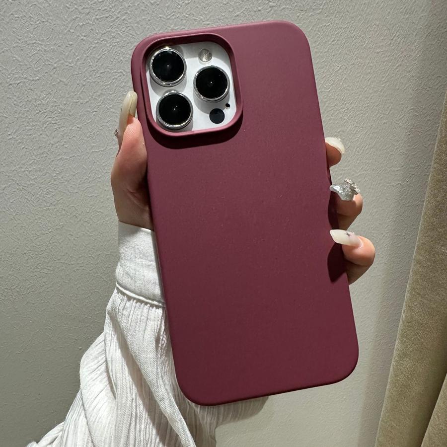 True Liquid Silicone Phone Case with Frosted Cloth Lining and Package Box for iPhone 16 15 14 13 12 11 7 8 Oil & Fingerprint-Proof Case Cover