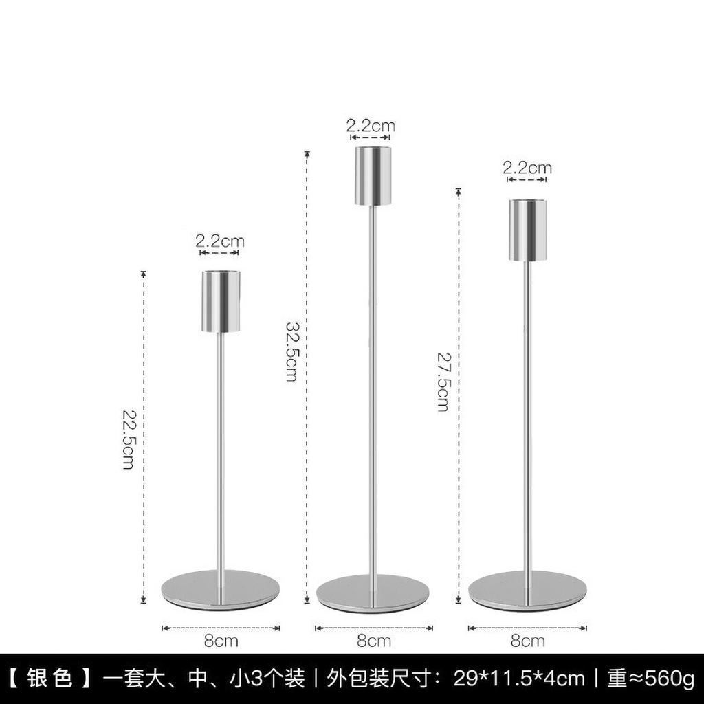 Gold Metal Pillar Candle Holder for Candles for Candles, Table Design Candlesticks Tabletop Decorative Home Dining Centerpiece