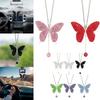 Crystal Car Rear View Mirror Charms Car Bling Rearview Mirror Accessories Crystal Butterfly Car Key Charm Cute Car Accessories