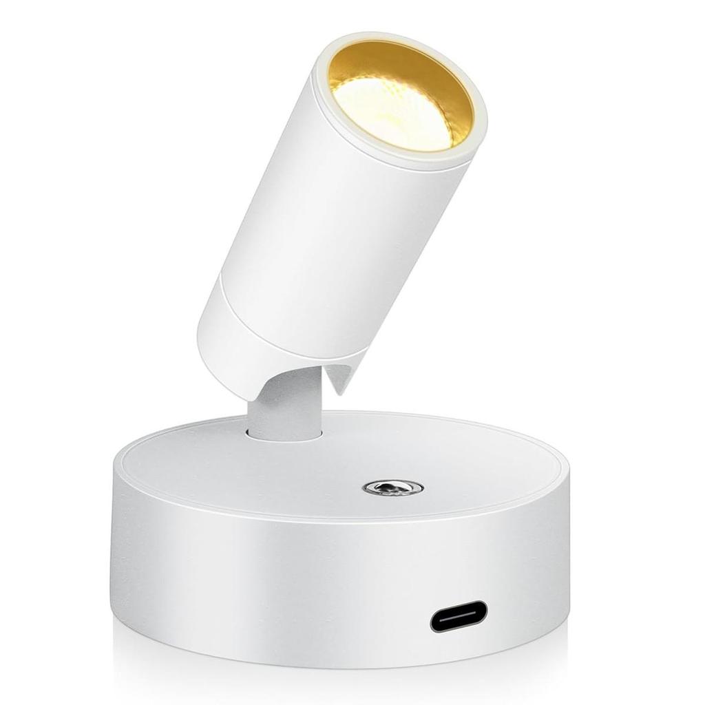 Kabellose Wandleuchte Magnetische Basis Touch Beside Lampe USB Wiederaufladbar Dimmbar Innenbeleuchtung Downlight LED Dekor Schlafzimmer Nacht