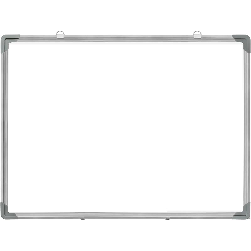 ECLET Alloy Steel, Aluminium Non Magnetic 1 X1 feet Double Sided White Board and Chalk Board Front Side whiteboard Marke