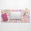 Rubber Base Floral Desk Pad Large Computer Mat Stain-resistant Gaming Mats  Work