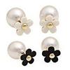 Ear Studs Exquisite Double-sided Cute Flower Design Flower Ear Studs for Wedding