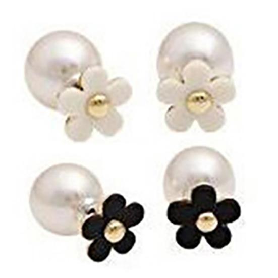 Ear Studs Exquisite Double-sided Cute Flower Design Flower Ear Studs for Wedding