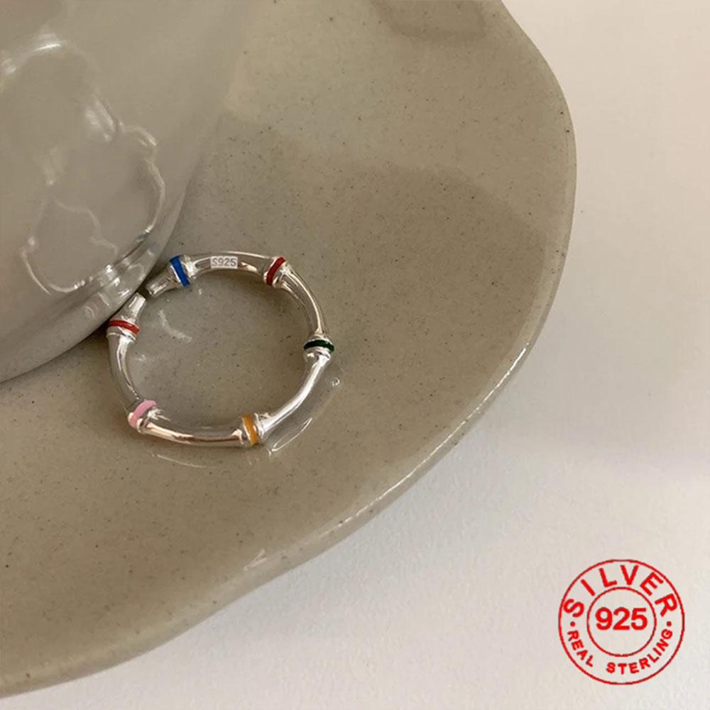 

BF CLUB Silver Color Unique Star Sone Ring For Women Jewelry Finger Open Vintage Handmade Ring Allergy For Party Birthday Gift