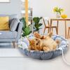 Pet Bed Ultra-thick Reusable Super Soft Comfortable Breathable Warm-keeping High Elasticity Lightweight Large Pet Dog Round Bed Kennels for Bedroom