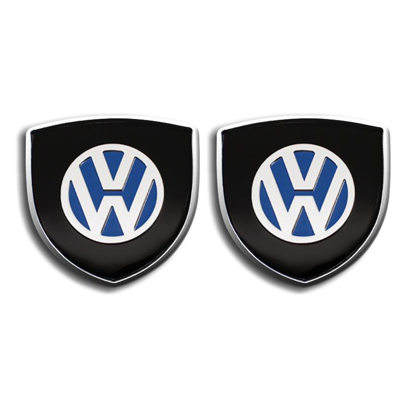 1/2Pcs Car Metal Badge Sticker Decoration Decal Emblem For Volkswagen Golf 7 5 4 6 Passat B6 Mk4 VW Mk7 Tiguan Gol R Accessories zw4