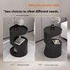 Iron Sofa Side Table for Living Room  Luxury Double-Layer Coffee Table Cylindrical Nightstand  Easy-Clean Bedside Cabinet