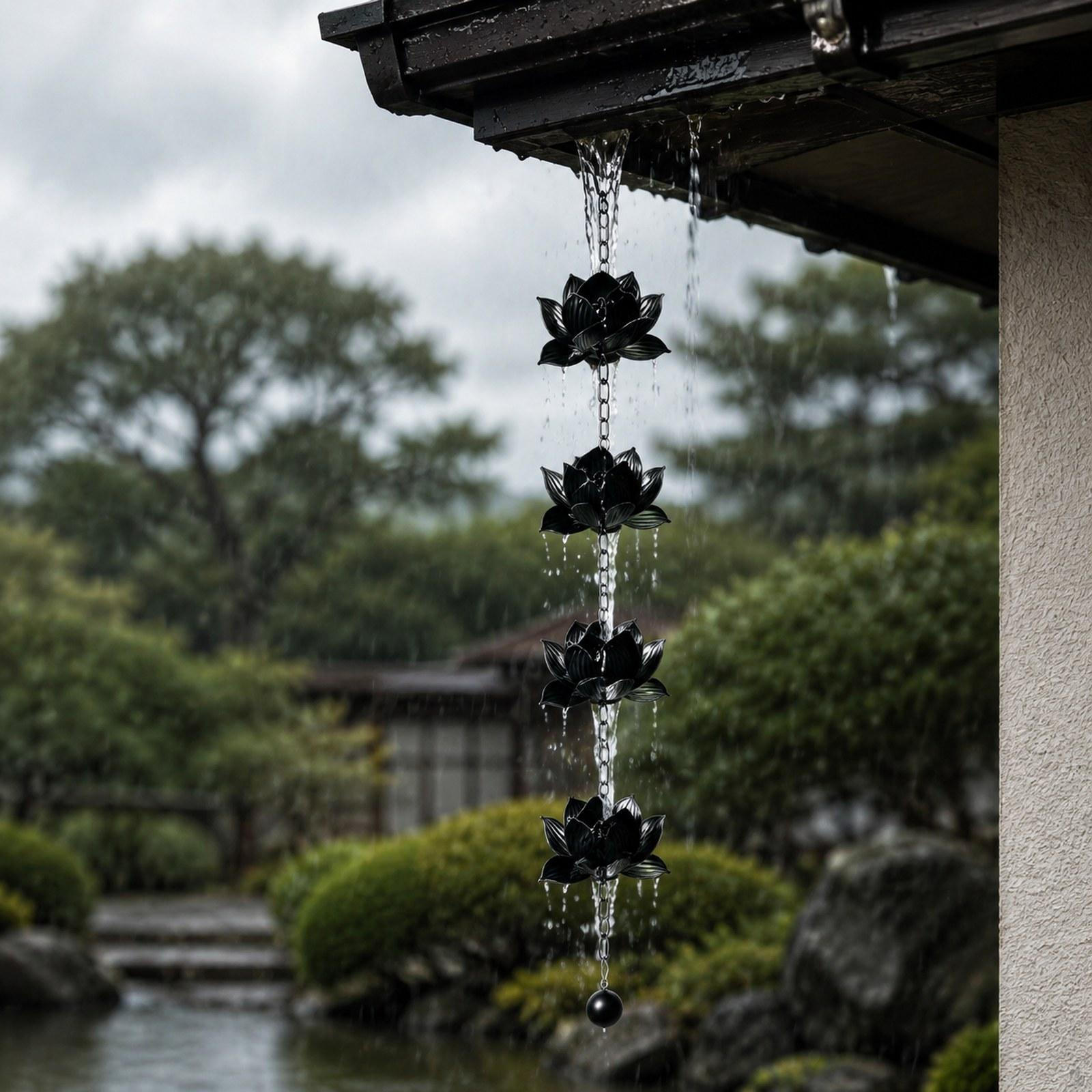 Chain Decoration for Divert Water Metal Rainwater Diverter Catcher Gazebos