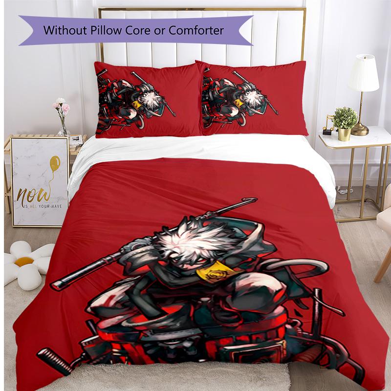 Gachiakuta Printed 3PCS Bedding Set Soft Breathable Duvet Cover Pillowcases Set Washable Bedroom Decor Home Gift
