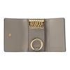 MICHAEL KORS Jet Set Travel branded lettering all over coated canvas key bag small size women's optical white