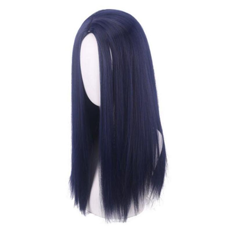 Perucă Cosplay Arcane Caitlyn de Înaltă Calitate Anime Albastru Închis Lung Drept Păr Sintetic Rezistent la Căldură Peruci Șeriful din Piltover