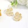 New fashion petal stud earrings creative personality pleated texture earrings design sense high-end versatile earrings