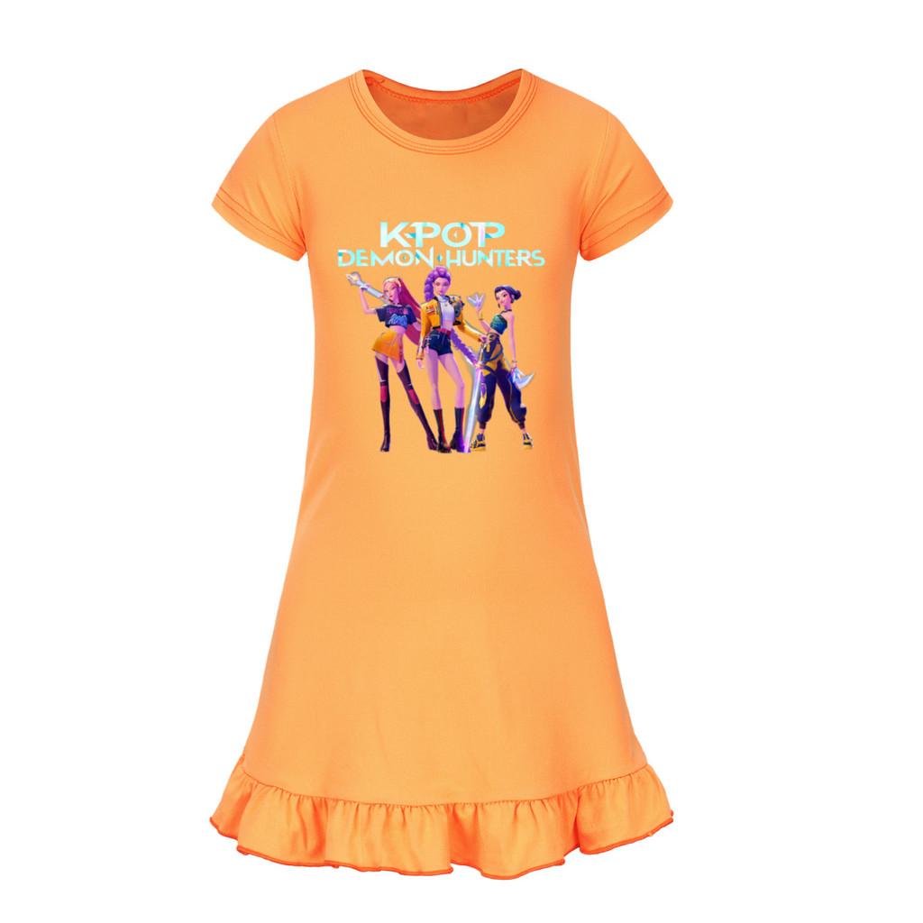 4993 Kids Girls Mira Zoey Rumi Printed Ruffle Short Sleeves Casual Dress