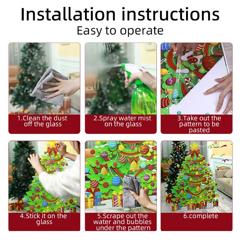 Weihnachtsfensteraufkleber Statische Aufkleber Schneemann Schneeflocke Wandaufkleber Kinderzimmer Wandtattoos Frohe Weihnachten Feiertagsparty