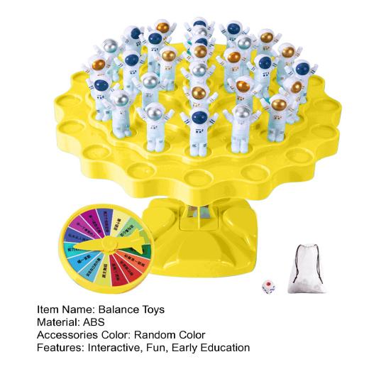 1 Set Interactive Astronaut Balance Game Fun Early Education Desktop Smooth Space Puzzle Toy for Kids