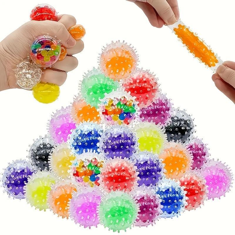 2 Pcs Colorful Fidget Stress Balls Soft Gel Filling Anxiety Relief Perfect For Work Study Home Daily Relaxation