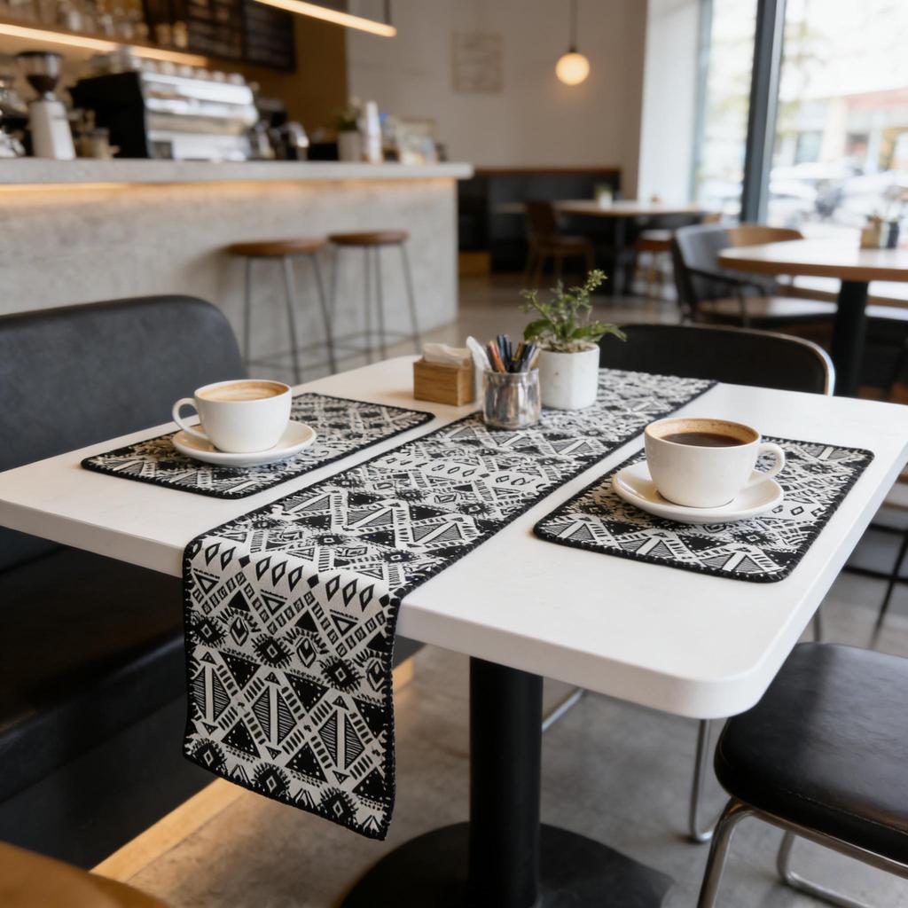 Washable Premium Cotton Linen Table Runner Daily Kitchen Table Decor