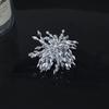 Exaggerated Beaded Crystal Flower Fringe Ring Temperament Ring Opening Adjustable Ladies Fashion Jewelry Accessory