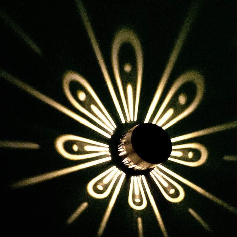Stylish Solar Shadow Wall Light For Garden Yard Led Outdoor Decoration Peacock Design