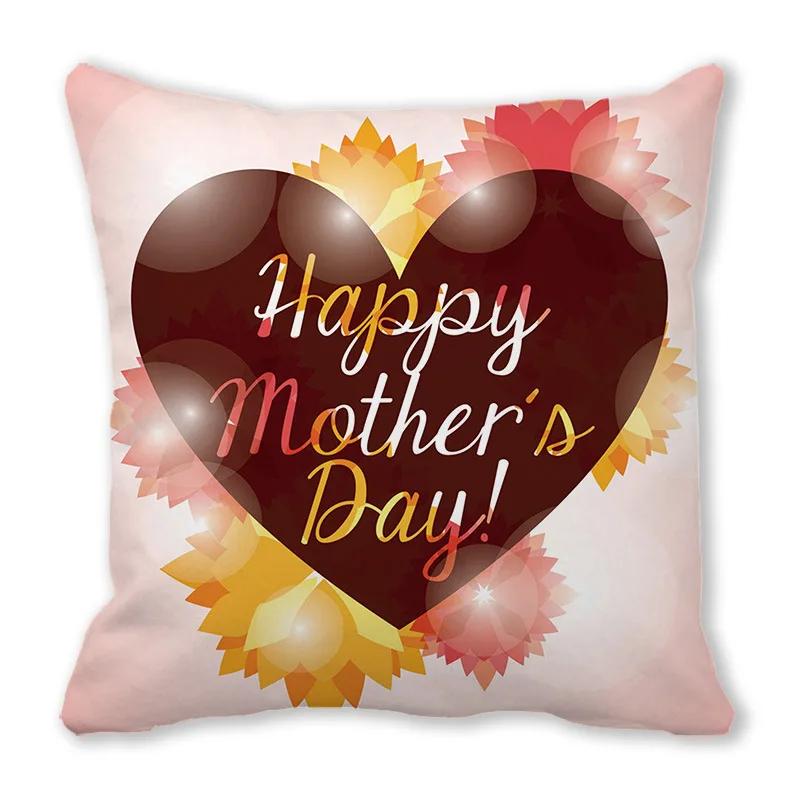 Love pattern cushion cover Happy Mother's Day Pillow Case Home Decorative Pillowcases Love Letter Throw Pillow cover 45x45cm