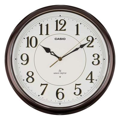 Wall Radio Diameter Always Second Hand Stopped At Clock, Wave, Brown, 33cm, Analog, On, Night, IQ-1051NJ-5JF