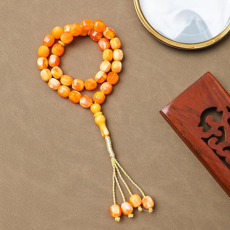 33-Bead Polygonal Muslim Tasbih: Arabic Rosary for Prayer