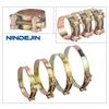 1piece Strong T-Bolt Hose Clamps Yellow Zinc Steel Heavy Duty 17-252mm Adjustable Bolt Band Pipe Clamp for Automotive Plumbing