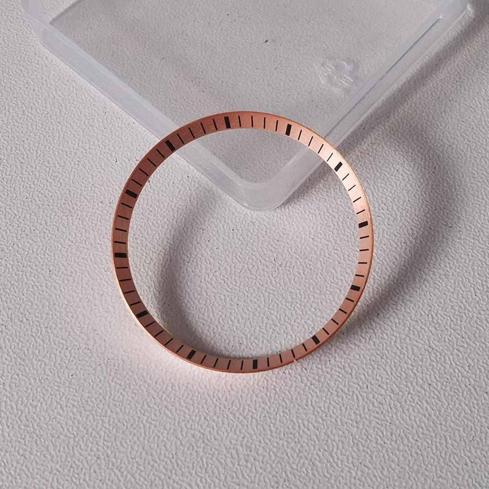 30.5*27.5mm Mod Scale Mark Watch Chapter Ring Brass For SKX007 SRPD NH35 NH36 Movement Watch Case Repair Tool Parts