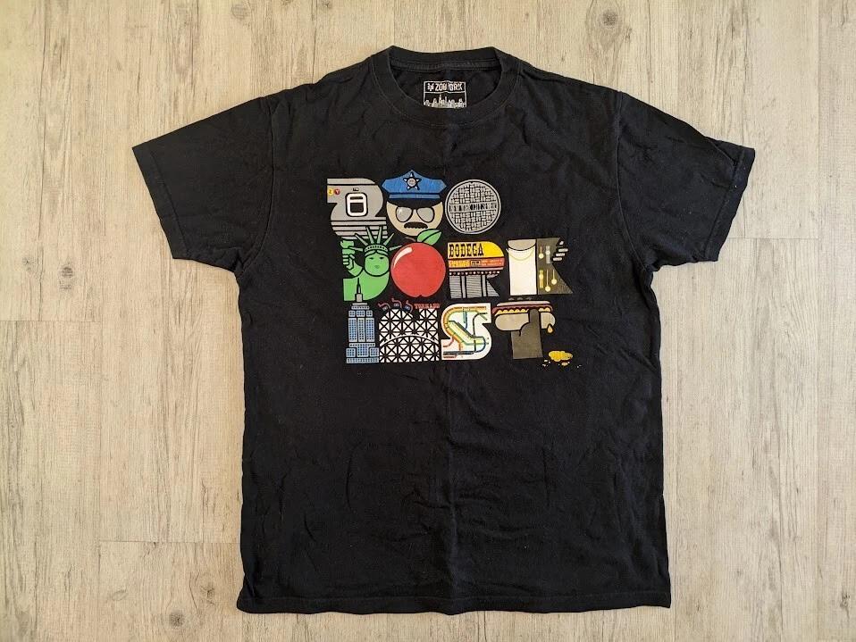 Zoo York Vintage Mens Large Graphic Print 100% Cotton T-shirt Mens Tees Top 100% Cotton Spell Out Graphic M