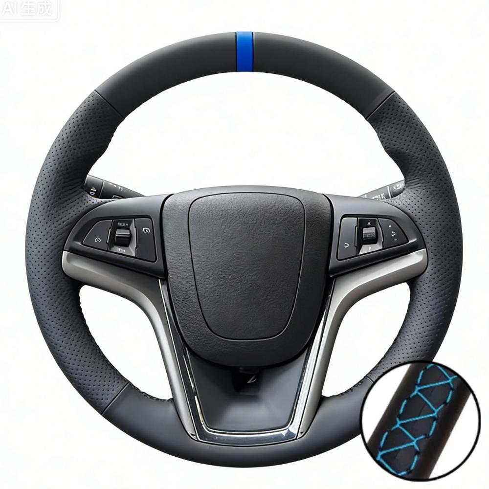 Car Accessories Hand Stitched Perforated Microfiber Leather Steering Wheel Cover For Chevrolet Malibu Crekor Cruze Camaro