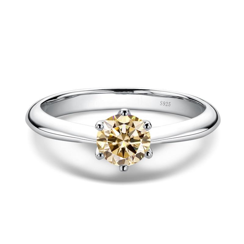 Bague Ringen 3.0 Carat D Color Moissanite Wedding Rings For Women Top Quality 18K White Gold Color 925 Sterling Silver Jewelry