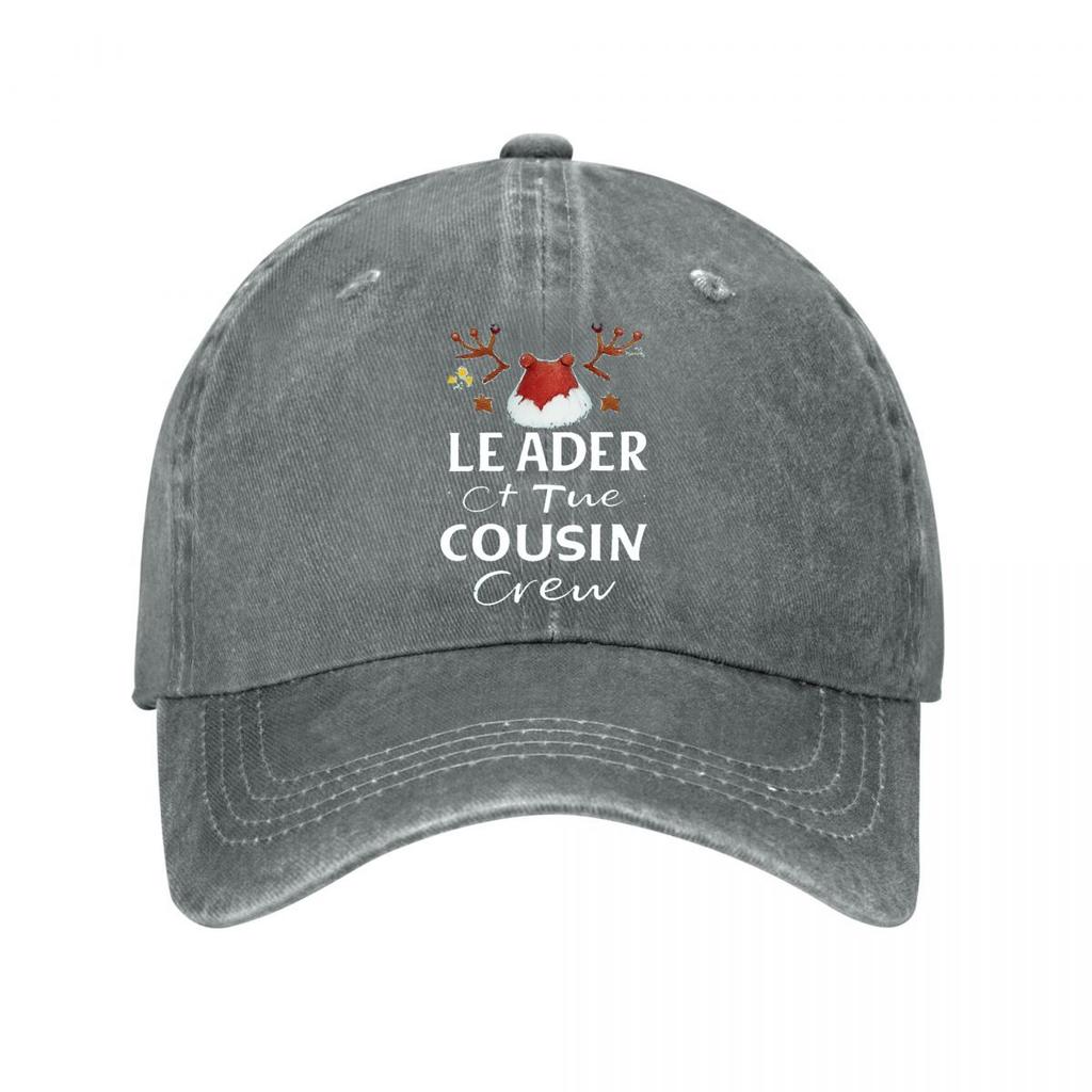 Christmas Reindeer Santa Hat Cousin Crew Washed Baseball Cap Outdoor For Womens Unisex FeUnisex