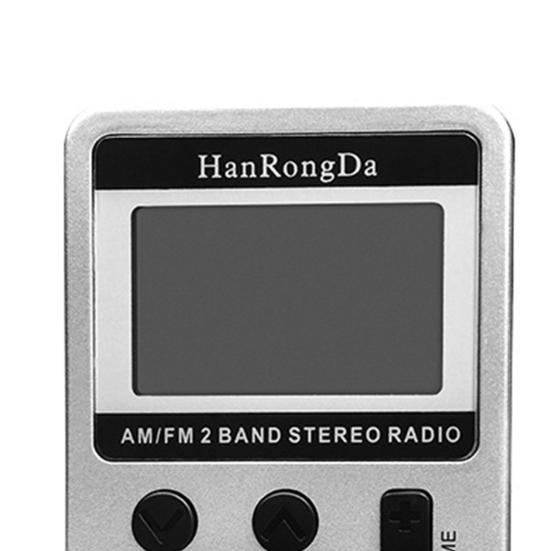 HRD-103 Digital Radio Band 1.5 Inch Rechargeable Dual LCD Display Mini Portable FM/AM
