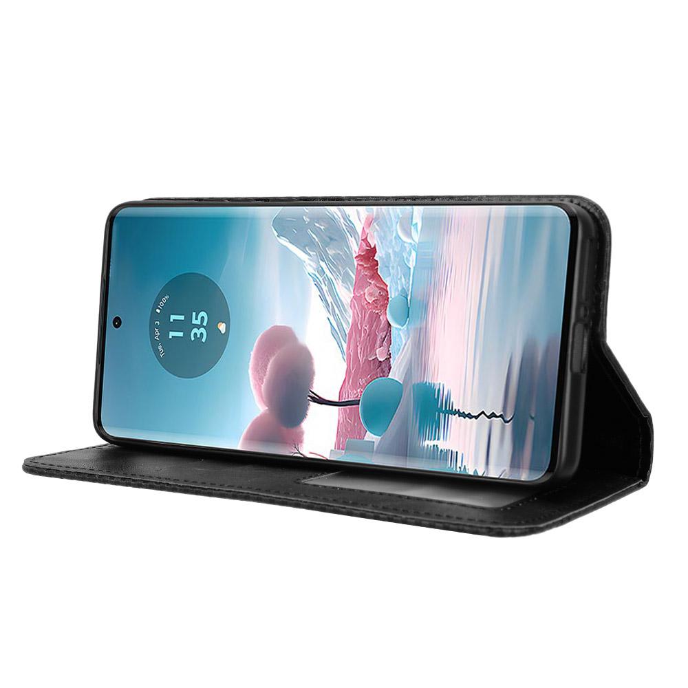 For Motorola Edge 40 Neo 5G Case PU Leather Wallet Retro Phone Cover