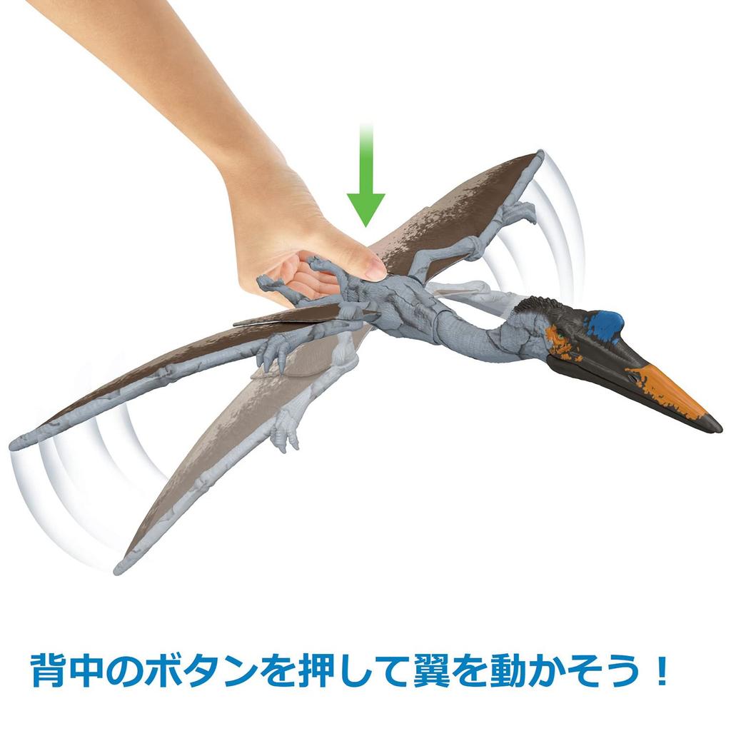 Mattel Jurassic World Big Action Figure: New Ruler Quetzalcoatlus (HDX48 Green, Large) [Total Length: Approx. 36cm] [Ages 4 and Up]