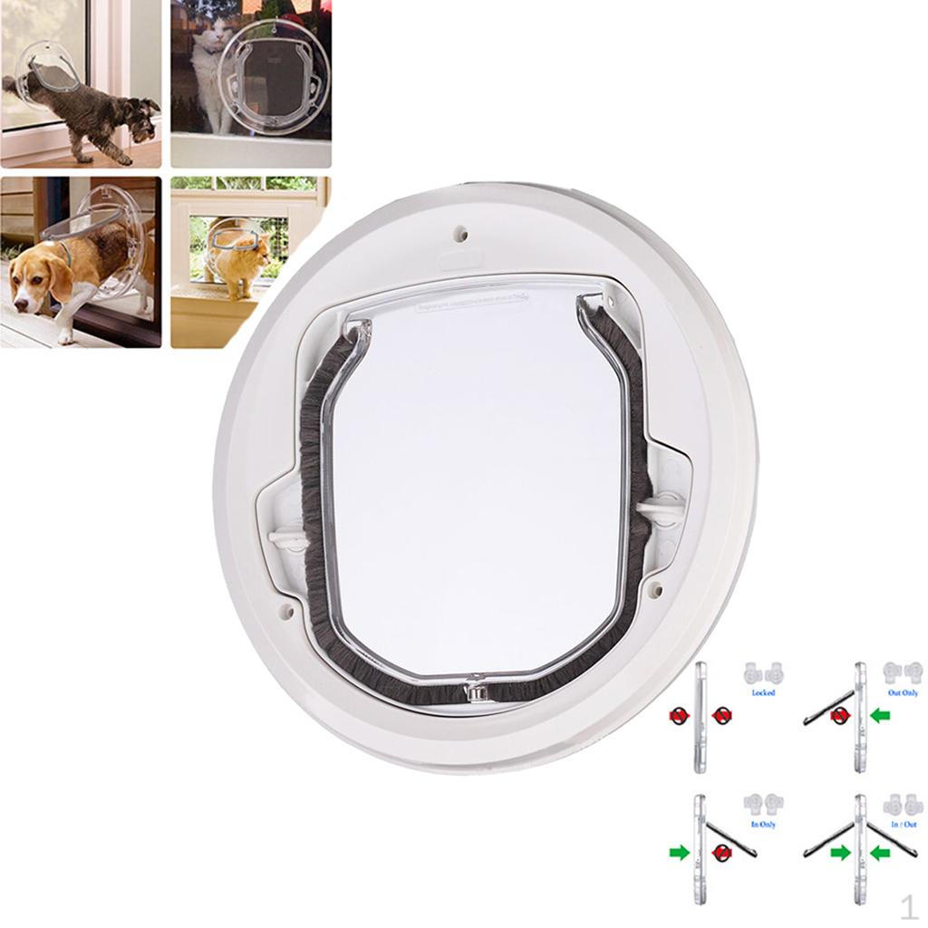 Dog Window Gate Flap Door with 4 Ways Cat Doggie for Screen Window, Sliding Glass Door,