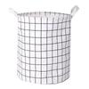 Collapsible Cotton Linen Laundry Basket With Handle For Clothes And Storage In Modern Home Decor